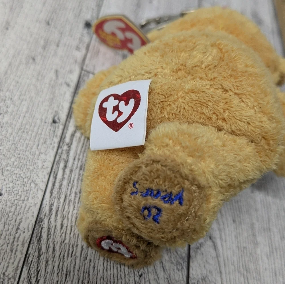 Ty Plush Bear with Blue and Red Party Hat